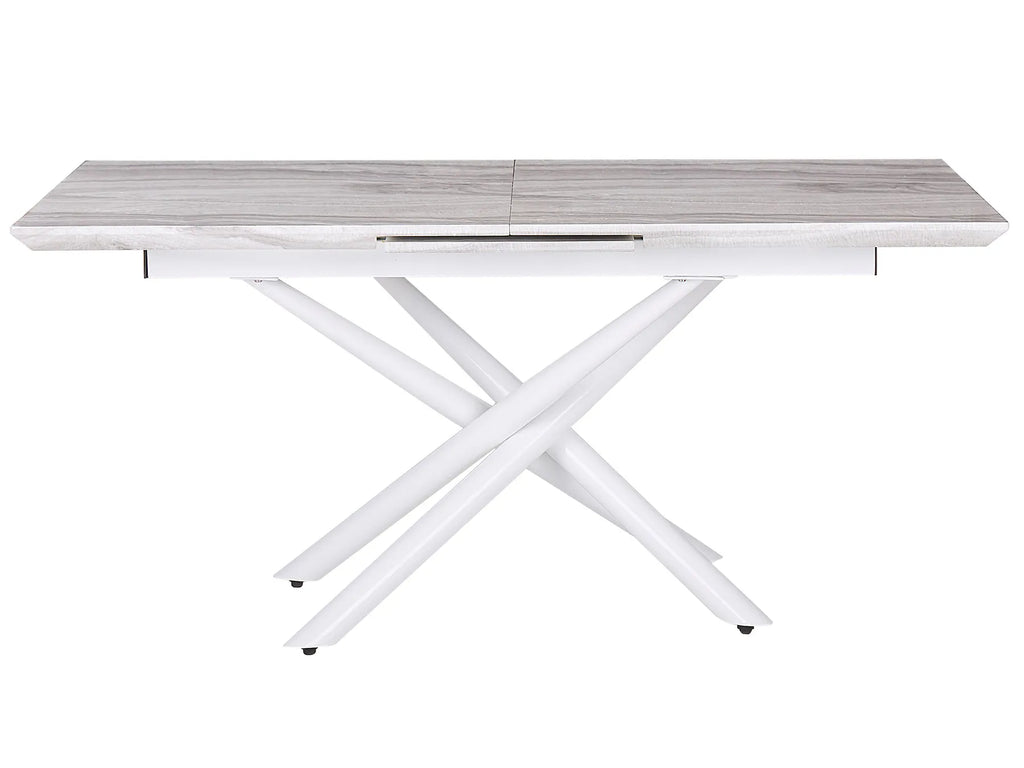 Extending Dining Table MOIRA White 160/200 cm 90 cm