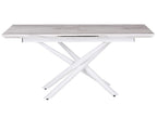 Extending Dining Table MOIRA White 160/200 cm 90 cm