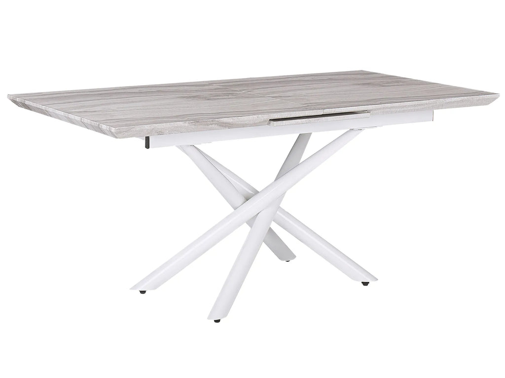 Extending Dining Table MOIRA White 160/200 cm 90 cm