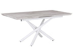 Extending Dining Table MOIRA White 160/200 cm 90 cm