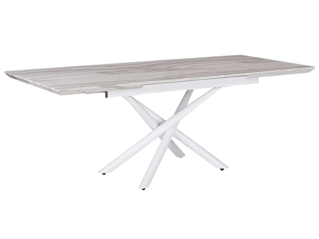 Extending Dining Table MOIRA White 160/200 cm 90 cm