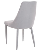 Set of 2 Dining Chairs CAMINO Fabric Light Grey