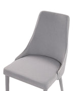 Set of 2 Dining Chairs CAMINO Fabric Light Grey