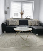 Coffee Table MERIDIAN Tempered Glass Marble/ Gold
