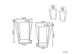 Set of 2 Side Tables SIERRA Glass Gold