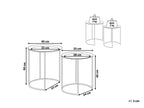 Set of 2 Side Tables TWINS Metal Black