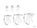 Set of 3 Coffee Tables VEGAS Grey