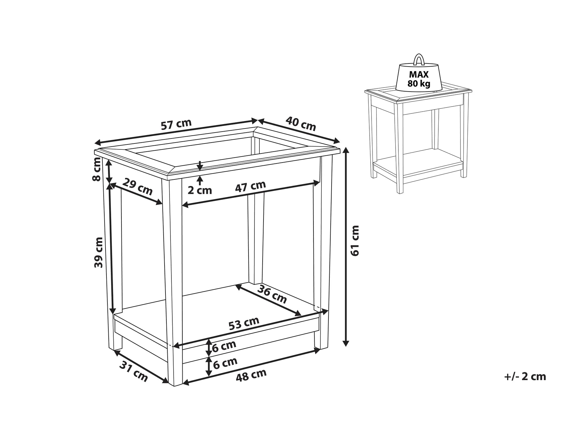 Side Table ATTU White