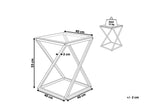 Side Table BEVERLY Glass Silver