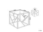 Side Table ORLAND Glass Silver