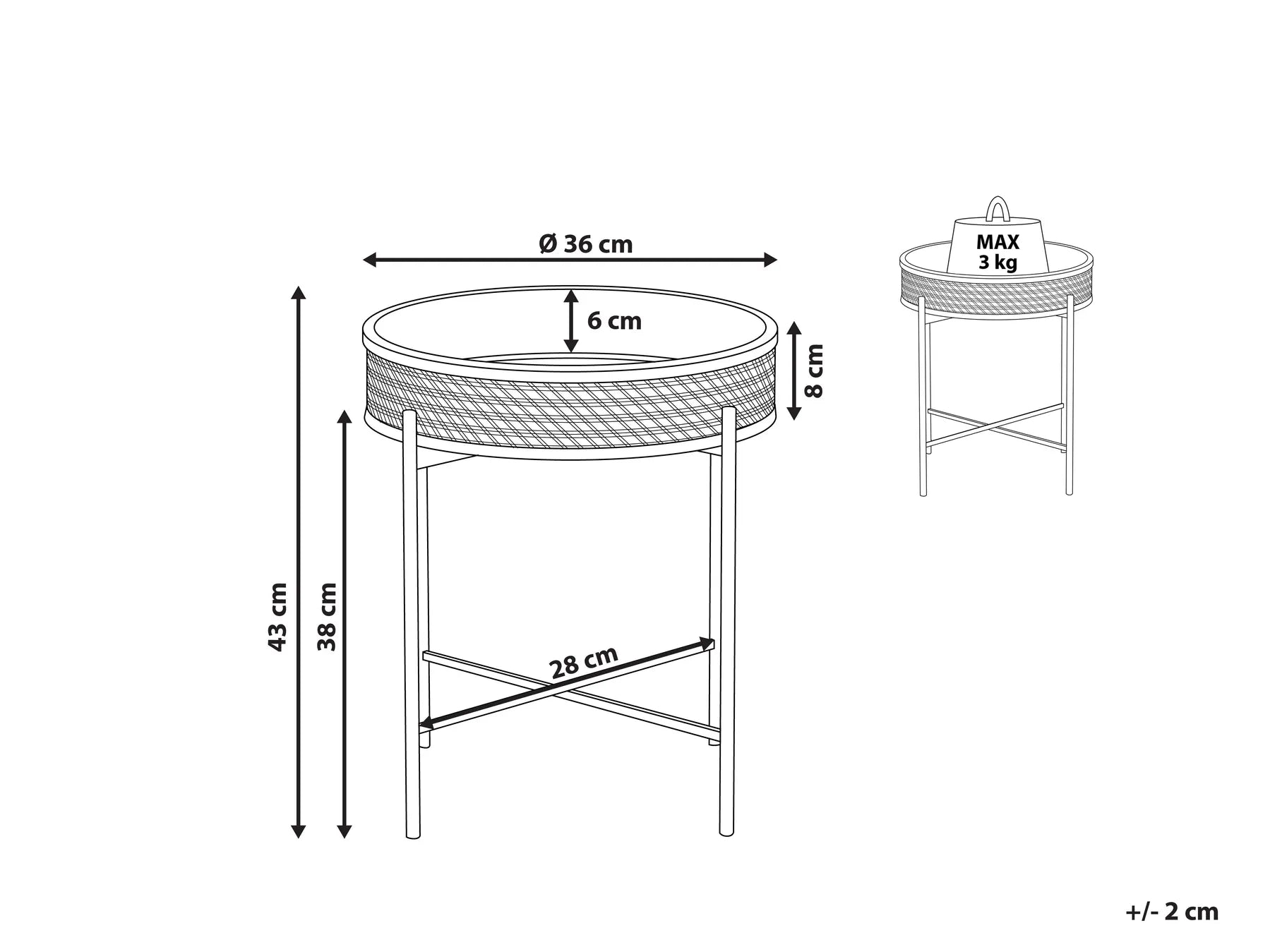 Side Table VIENNA Black