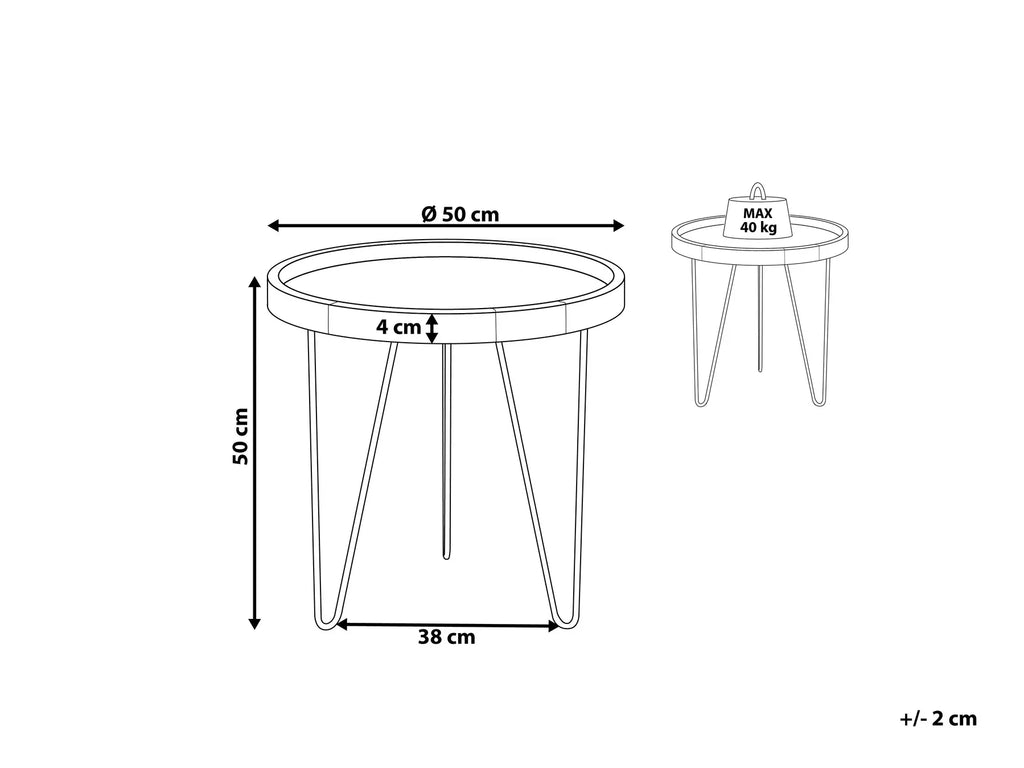 Side Table BONDISS Wood Dark Brown