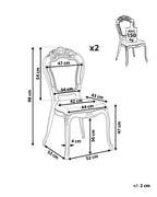 Set of 2 Dining Chairs VERMONT Black