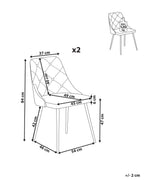 Set of 2 Dining Chairs VALERIE Faux Leather White