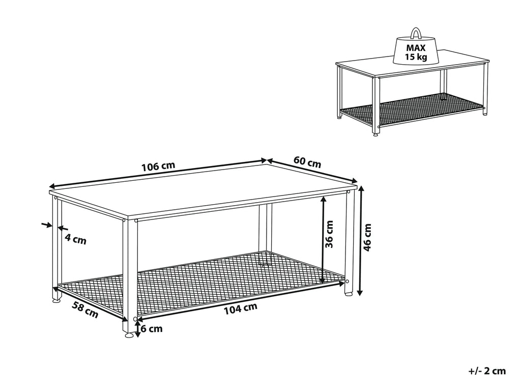 Coffee Table ASTON Brown/ Black