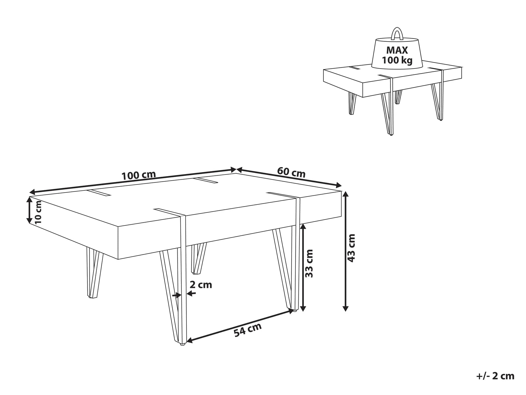 Coffee Table ADENA Brown