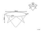 Coffee Table MERIDIAN Tempered Glass Black/ Gold
