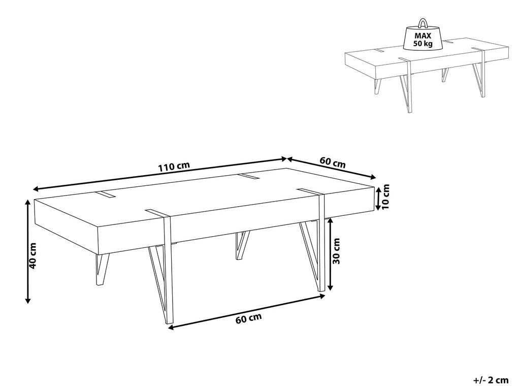 Coffee Table ADENA Dark Brown