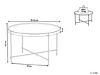 Coffee Table LUCEA Tempered Glass Gold