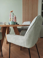Set of 2 Dining Chairs LOVERNA Corduroy Mint Green