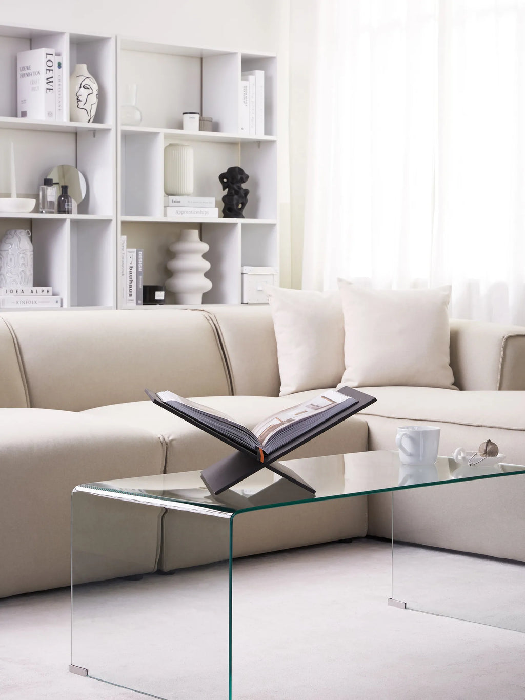 Coffee Table KENDALL Tempered Glass Transparent