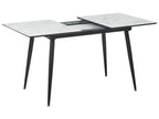 Dining Table EFTALIA White Marble 120/150 cm 80 cm