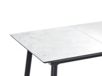 Dining Table EFTALIA White Marble 120/150 cm 80 cm