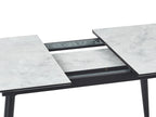 Dining Table EFTALIA White Marble 120/150 cm 80 cm