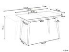 Dining Table EFTALIA White Marble 120/150 cm 80 cm