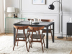 Extending Dining Table GRANADA Black 120/160 cm 80 cm