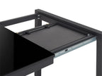 Extending Dining Table GRANADA Black 120/160 cm 80 cm