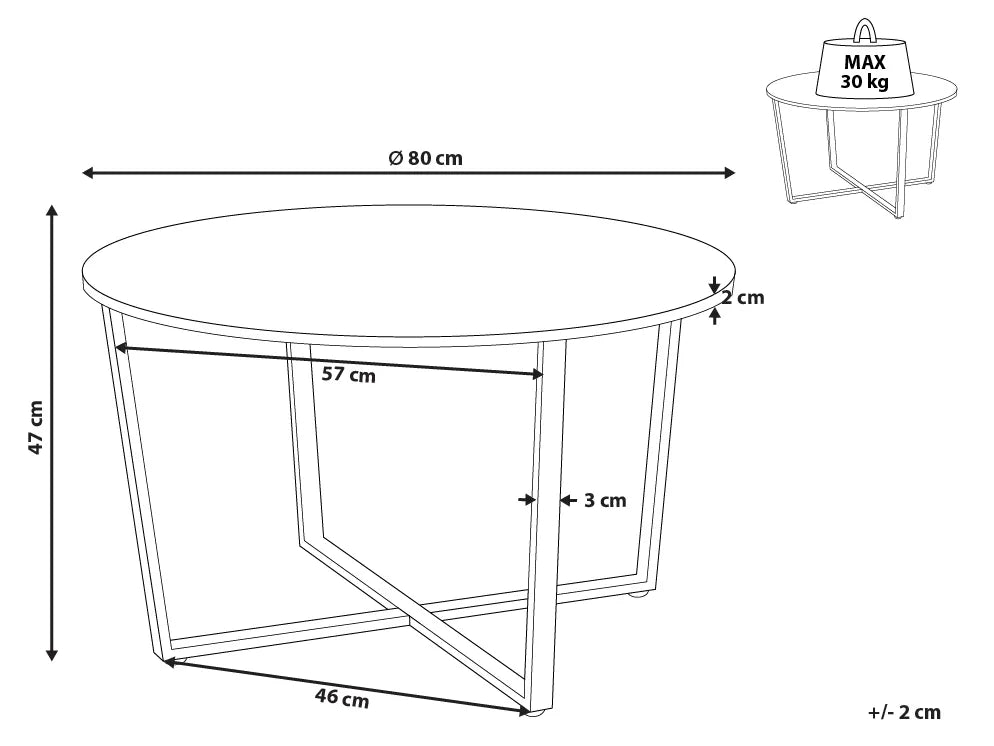 Coffee Table ORICK Dark Brown
