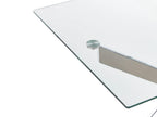 Dining Table MARAMO Silver 120 cm 70 cm Tempered Glass