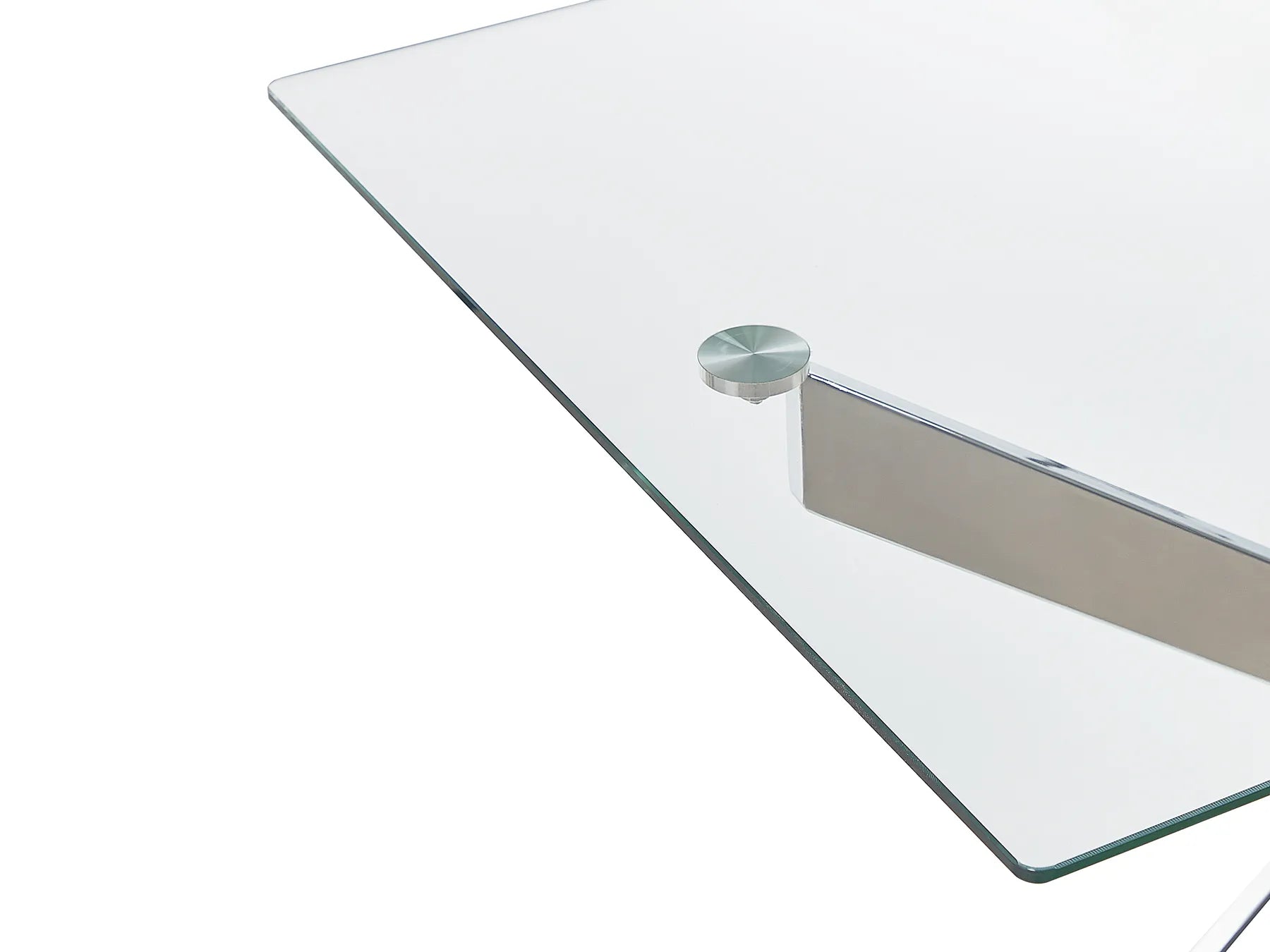 Dining Table MARAMO Silver 120 cm 70 cm Tempered Glass
