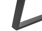 Dining Table KEBRI Black 100 cm 100 cm Tempered Glass