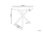 Dining Table SAVONI Gold 90 cm 90 cm Tempered Glass