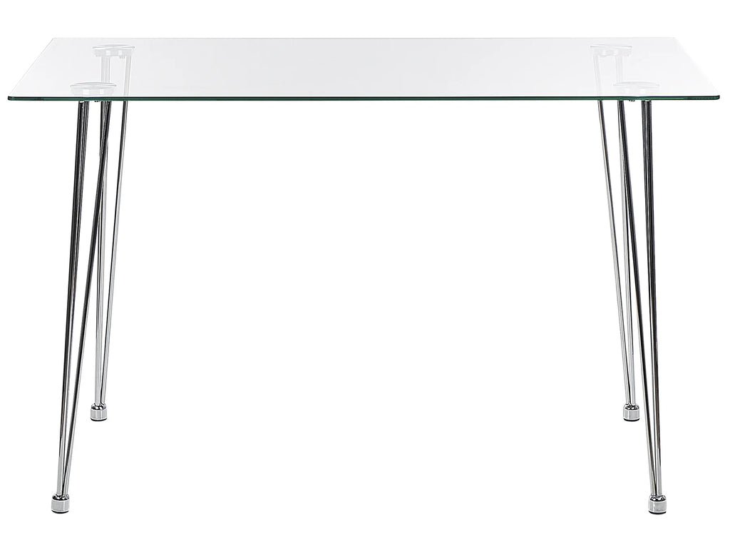 Dining Table WINSTON Silver 120 cm 70 cm Tempered Glass