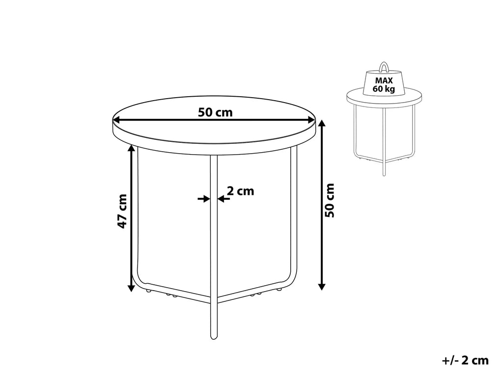 Side Table MELODY Grey Concrete Effect