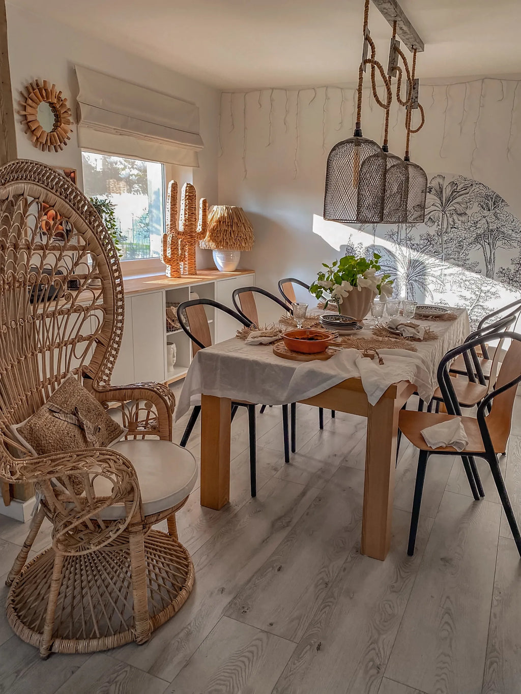 Peacock Chair EMMANUELLE Rattan Natural
