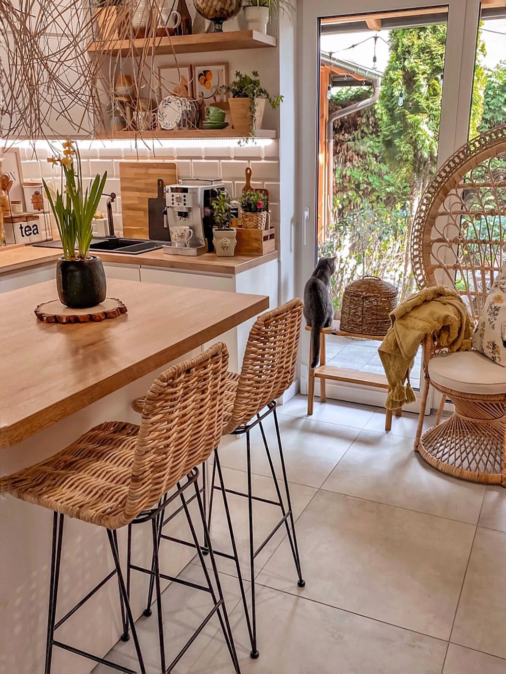 Peacock Chair EMMANUELLE Rattan Natural