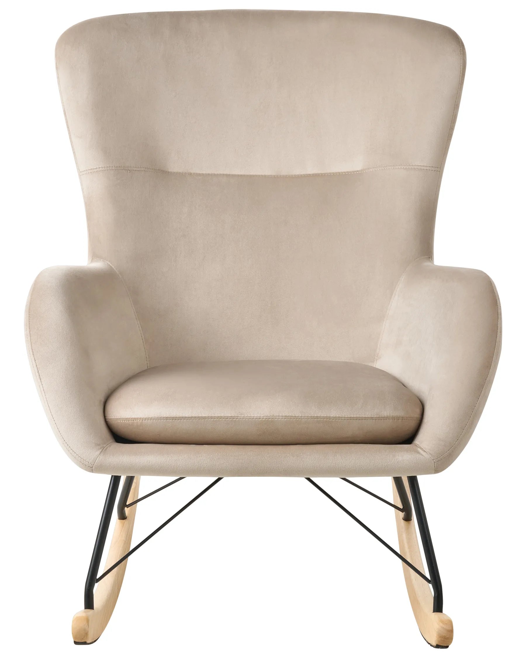 Rocking Chair ELLAN Velvet Beige