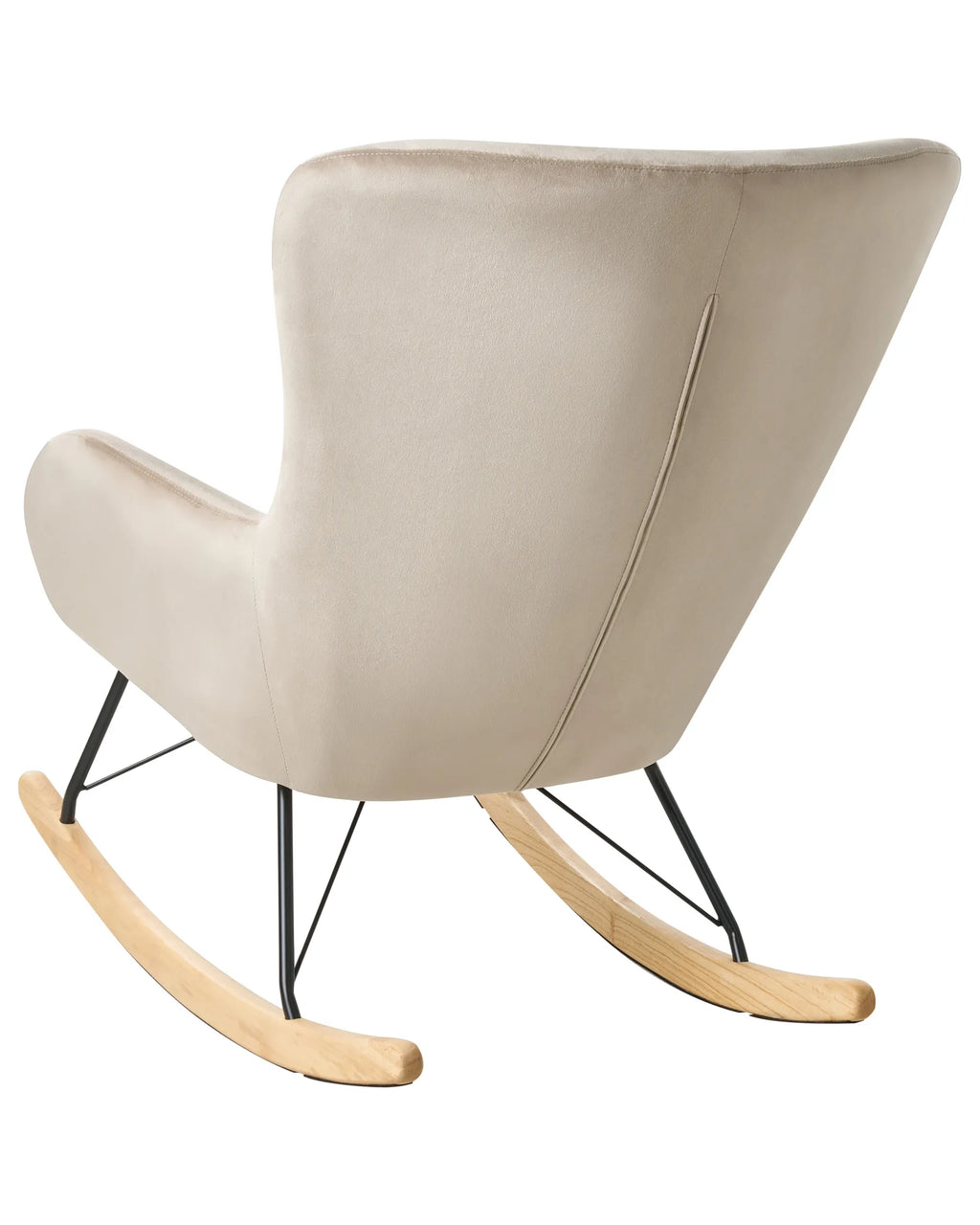 Rocking Chair ELLAN Velvet Beige