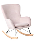 Rocking Chair ELLAN Velvet Pink