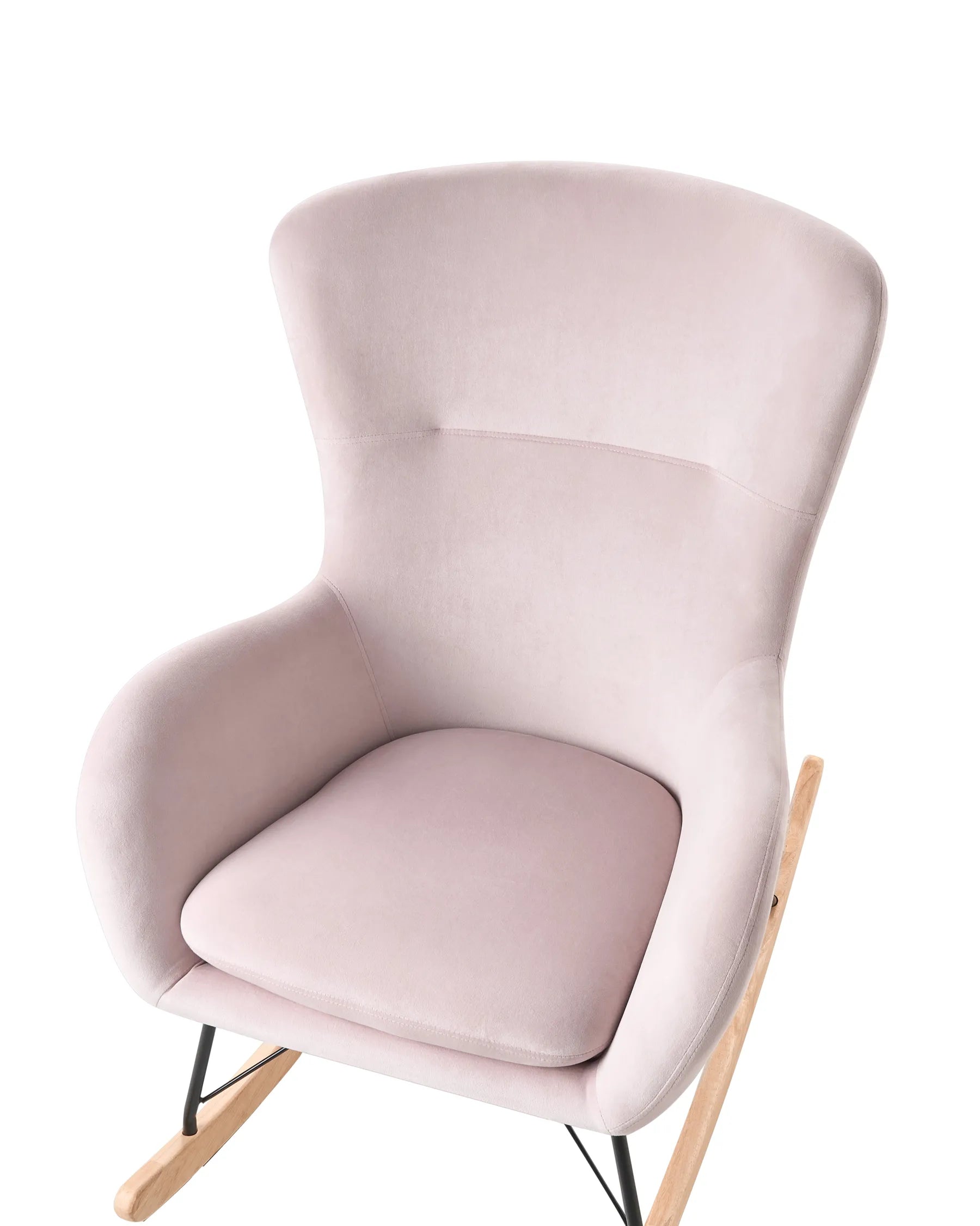 Rocking Chair ELLAN Velvet Pink