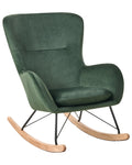 Rocking Chair ELLAN Velvet Dark Green