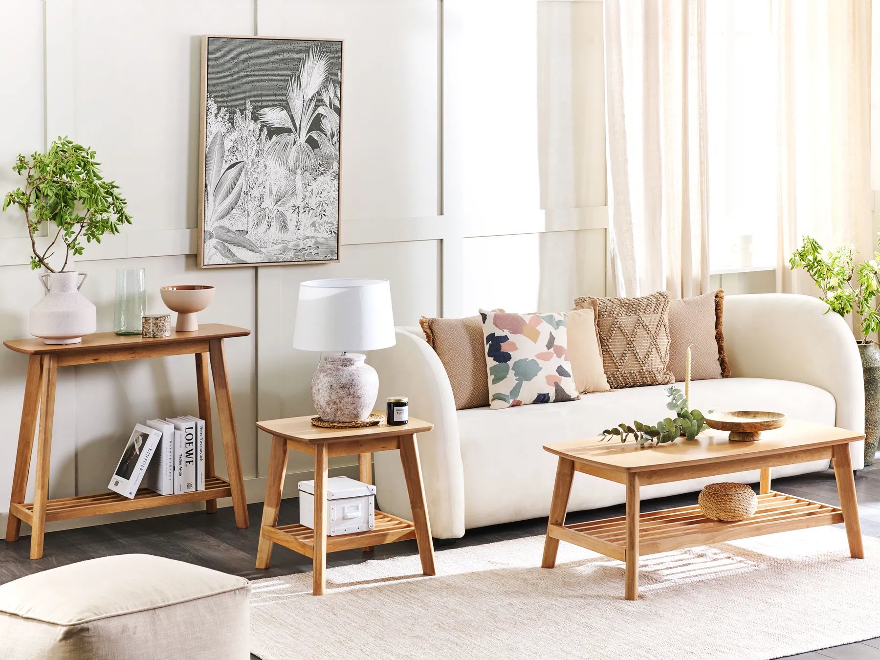Side Table TULARE Wood Light Brown