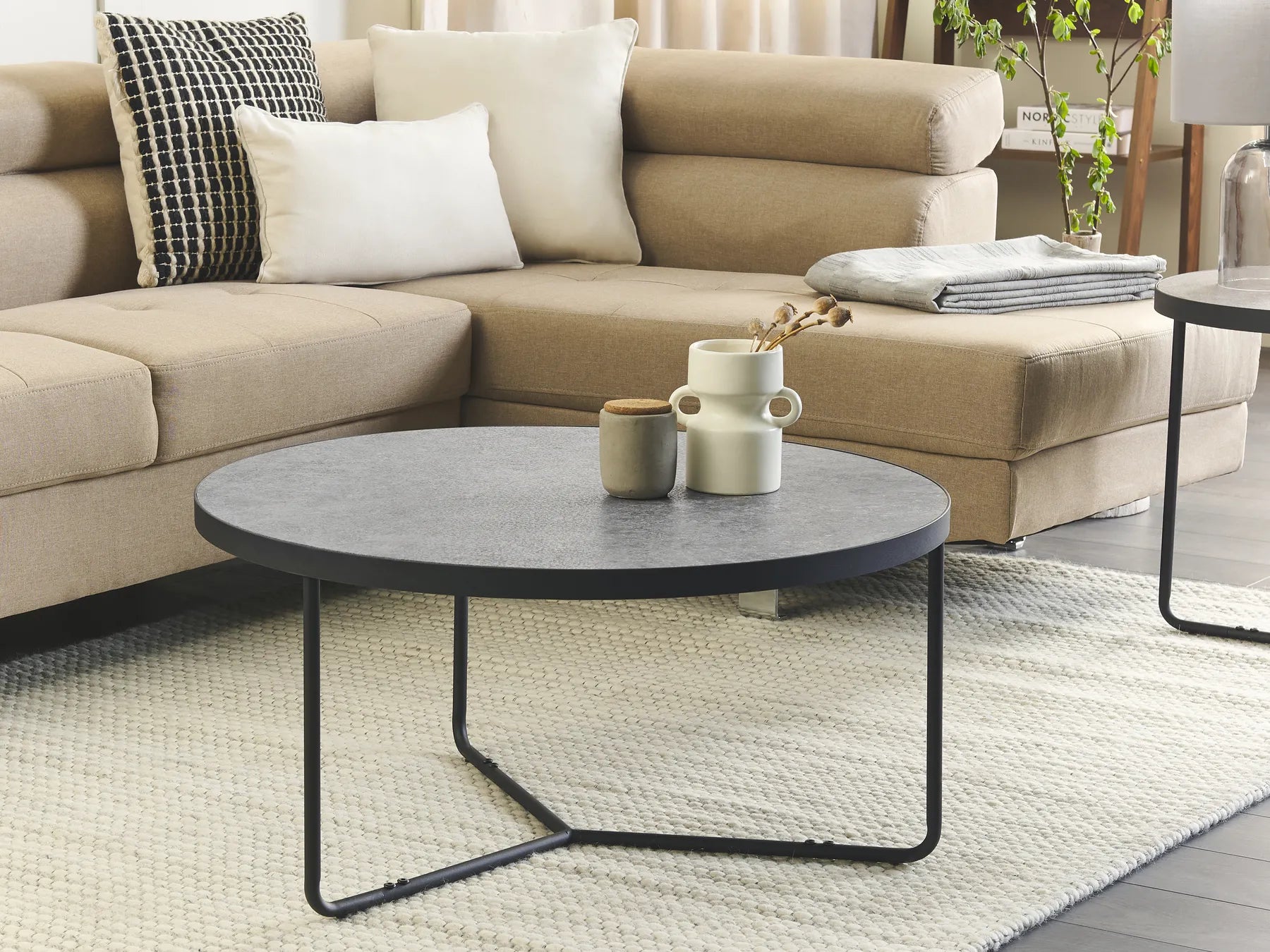 Coffee Table MELODY Grey Concrete Effect