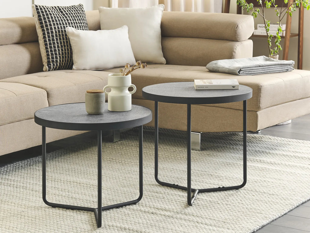 Side Table MELODY Grey Concrete Effect