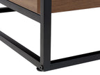 Coffee Table WACO Tempered Glass Black with Storage