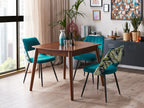 Extending Dining Table TOMS Dark Brown 100/130 cm 80 cm